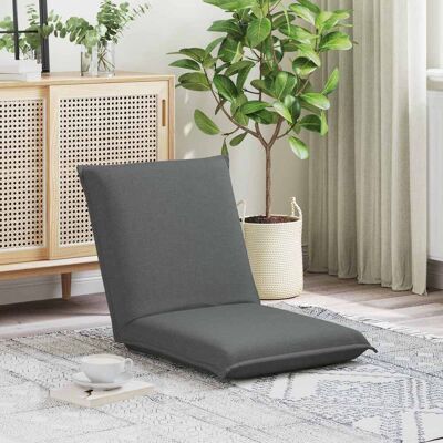 VIDAXL Sedia A Pavimento Regolabile Grigio Scuro Tessuto VIDAXL Sedia A Pavimento Regolabile Grigio Scuro Tessuto