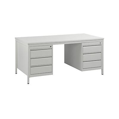 RAU - Eurokraft Basic Scrivania Per Capi Reparto Grigio Chiaro RAU - Eurokraft Basic Scrivania Per Capi Reparto Grigio Chiaro