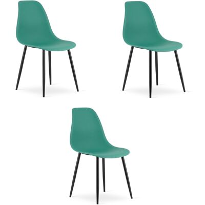 AKORD Sedia Wat Verde / Gambe Nere X 3 AKORD Sedia Wat Verde / Gambe Nere X 3