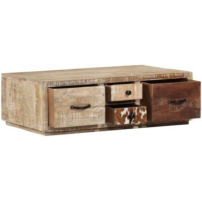 vidaXL - Tavolino Mango - 90x60x30 cm - Mango Solido - Table vidaXL - Tavolino Mango - 90x60x30 cm - Mango Solido - Table