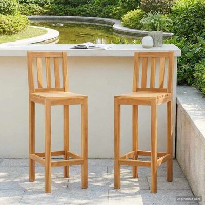 VIDAXL Sgabello Da Bar 2 Pcs Naturale 35 X 45 X 110 Cm VIDAXL Sgabello Da Bar 2 Pcs Naturale 35 X 45 X 110 Cm