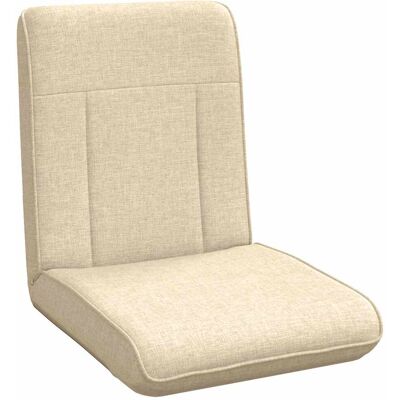 VIDAXL Sedia A Pavimento Regolabile Crema Tessuto VIDAXL Sedia A Pavimento Regolabile Crema Tessuto
