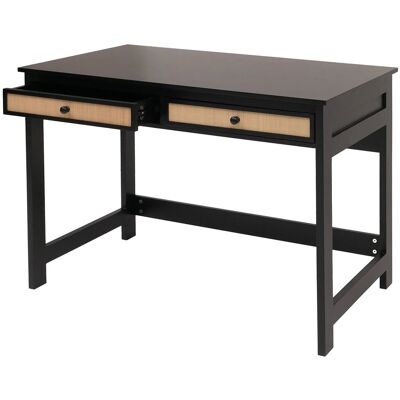 DÉCOSHOP26 Scrivania/tavolo Da Lavoro Per Laptop Con Cassetti 78 X 110 X 60 Cm Legno Nero 040009481 DÉCOSHOP26 Scrivania/tavolo Da Lavoro Per Laptop Con Cassetti 78 X 110 X 60 Cm Legno Nero 040009481
