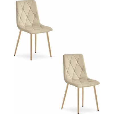 AKORD Leobert Libra Sedia Beige Chiaro In Velluto Confortevole AKORD Leobert Libra Sedia Beige Chiaro In Velluto Confortevole