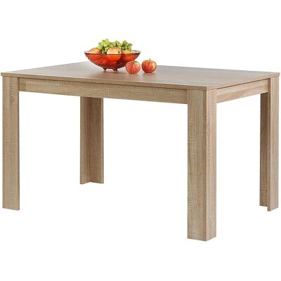 BAKAJI Tavolo Da Pranzo Cucina Rettangolare Moderno In Legno Mdf 120x80x74cm Acero BAKAJI Tavolo Da Pranzo Cucina Rettangolare Moderno In Legno Mdf 120x80x74cm Acero