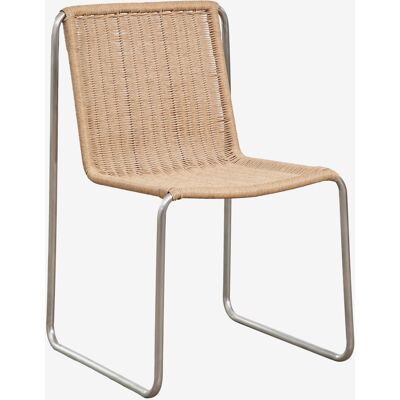 SKLUM Set Di 4 Sedie Da Pranzo In Acciaio Inossidabile E Rattan Sintetico Omaha SKLUM Set Di 4 Sedie Da Pranzo In Acciaio Inossidabile E Rattan Sintetico Omaha