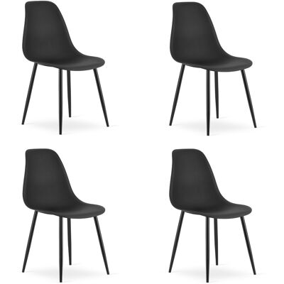 AKORD Sedia Wat Nera / Gambe Nere X 4 AKORD Sedia Wat Nera / Gambe Nere X 4