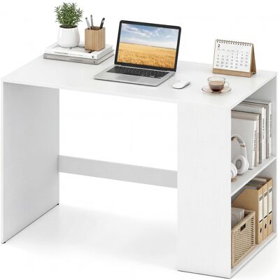 COSTWAY Scrivania Tavolo Postazione Lavoro Desk Scrittoio Computer Libreria Ripiani Scaffali Laterali Aperti Libri Ufficio Pc Salvaspazio Elegante Moderno Leg COSTWAY Scrivania Tavolo Postazione Lavoro Desk Scrittoio Computer Libreria Ripiani Scaffali Laterali Aperti Libri Ufficio Pc Salvaspazio Elegante Moderno Leg