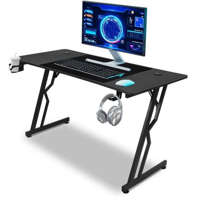 SWANEW Scrivania Da Gioco 120 X 60 Cm, Scrivania Per Gamer Con Piano In Fibra Di Carbonio, Tavolo Da Gioco Ergonomico, Nero SWANEW Scrivania Da Gioco 120 X 60 Cm, Scrivania Per Gamer Con Piano In Fibra Di Carbonio, Tavolo Da Gioco Ergonomico, Nero