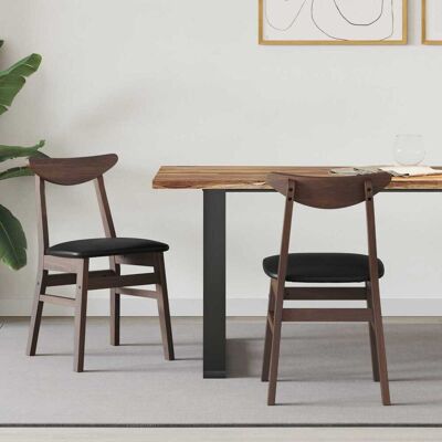 VIDAXL Sedie Da Pranzo 2 Pcs Marrone Chiaro 42 X 47.5 X 81 Cm VIDAXL Sedie Da Pranzo 2 Pcs Marrone Chiaro 42 X 47.5 X 81 Cm
