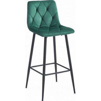 AKORD Sgabello Nado - Velluto Verde Scuro / Gambe Nere X 1 AKORD Sgabello Nado - Velluto Verde Scuro / Gambe Nere X 1