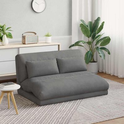 VIDAXL Sedia A Pavimento Regolabile Grigio Scuro Velluto VIDAXL Sedia A Pavimento Regolabile Grigio Scuro Velluto