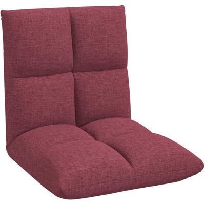VIDAXL Sedia A Pavimento Regolabile Rosso Vino Tessuto VIDAXL Sedia A Pavimento Regolabile Rosso Vino Tessuto