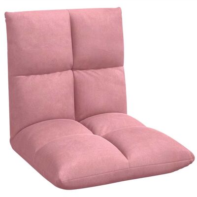 VIDAXL Sedia A Pavimento Regolabile Rosa Velluto VIDAXL Sedia A Pavimento Regolabile Rosa Velluto