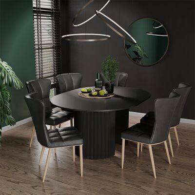 Vicco Tavolo Da Pranzo Allungabile Calero, Nero, 120-200 X 60 Cm Allungabile, Vicco Tavolo Da Pranzo Allungabile Calero, Nero, 120-200 X 60 Cm Allungabile,