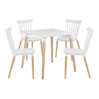 SKLUM - Set Tavolo Royal (80x80) E 4 Sedie Royal SKLUM - Set Tavolo Royal (80x80) E 4 Sedie Royal