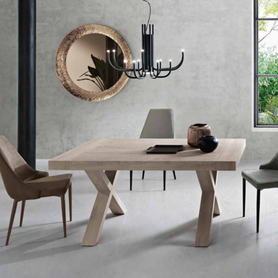 CAPODARTE - Tavolo Allungabile A 260 Cm Con Struttura In Laminato Paride Grigio Gessato CAPODARTE - Tavolo Allungabile A 260 Cm Con Struttura In Laminato Paride Grigio Gessato