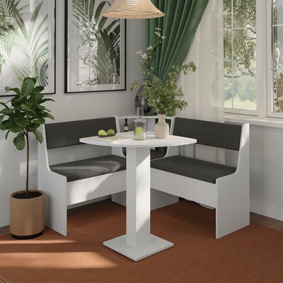 Vicco Gruppo Panca Ad Angolo Roman, Bianco, 60 X 60 Cm, Vicco Gruppo Panca Ad Angolo Roman, Bianco, 60 X 60 Cm,