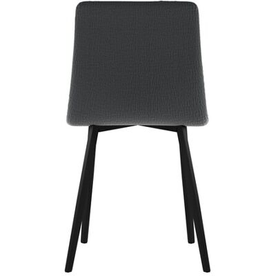 STONES Sedia Ariel In Tessuto Easy-clean Grigio Scuro Con Struttura In Metallo Nero - Sedia Da Pranzo Dal Design Contemporaneo Ed Elegante STONES Sedia Ariel In Tessuto Easy-clean Grigio Scuro Con Struttura In Metallo Nero - Sedia Da Pranzo Dal Design Contemporaneo Ed Elegante