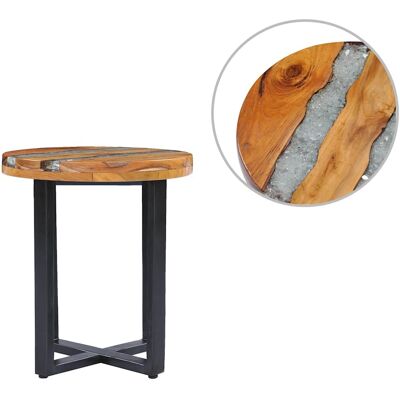 MAISON EXCLUSIVE - Tavolino Da Salotto 40x45 Cm Legno Massello Teak E Poliresina MAISON EXCLUSIVE - Tavolino Da Salotto 40x45 Cm Legno Massello Teak E Poliresina