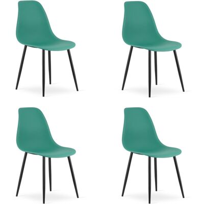 AKORD Sedia Wat Verde / Gambe Nere X 4 AKORD Sedia Wat Verde / Gambe Nere X 4