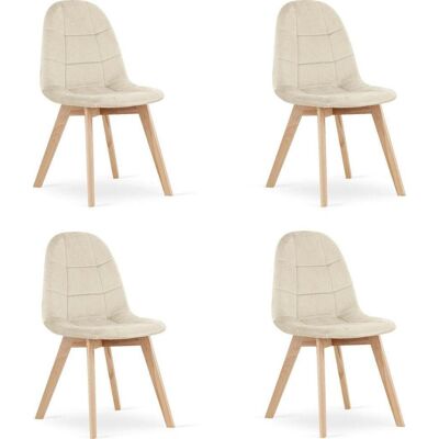 AKORD Leobert Bora Sedia Beige Velluto Design Senza Tempo AKORD Leobert Bora Sedia Beige Velluto Design Senza Tempo