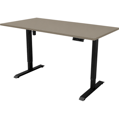 VIVOL Scrivania Regolabile Elettricamente - 160x80 Cm - Motore Singolo - Nero / Taupe VIVOL Scrivania Regolabile Elettricamente - 160x80 Cm - Motore Singolo - Nero / Taupe