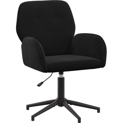 VIDAXL Sedia Da Scrivania Girevole 54 X 55 X 90 Cm Nero Velluto VIDAXL Sedia Da Scrivania Girevole 54 X 55 X 90 Cm Nero Velluto