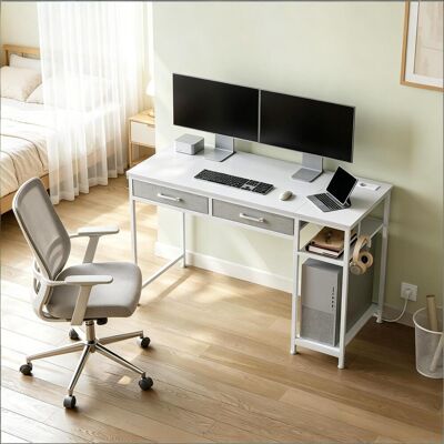 KELLANY Scrivania Moderna Per Computer, Tavolo Da Gioco Con Cassetti In Tessuto, Tavolo Da Studio, Tavolo Da Trucco (solo Scrivania Per Computer) KELLANY Scrivania Moderna Per Computer, Tavolo Da Gioco Con Cassetti In Tessuto, Tavolo Da Studio, Tavolo Da Trucco (solo Scrivania Per Computer)