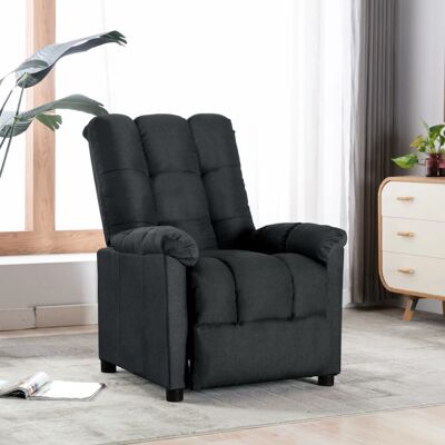 Poltrona Relax vidaXL - Recliner, Tessuto Grigio Scuro Poltrona Relax vidaXL - Recliner, Tessuto Grigio Scuro