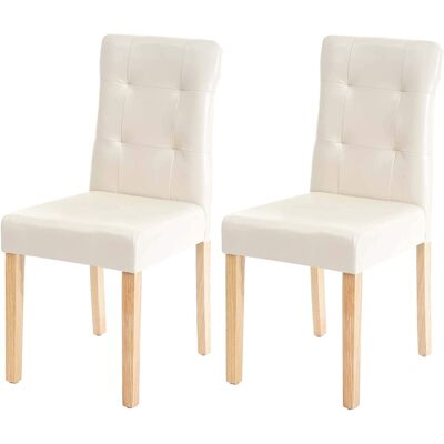 DÉCOSHOP26 Modello CDS04443 - Sedie da pranzo sintetiche color crema DÉCOSHOP26 Modello CDS04443 - Sedie da pranzo sintetiche color crema