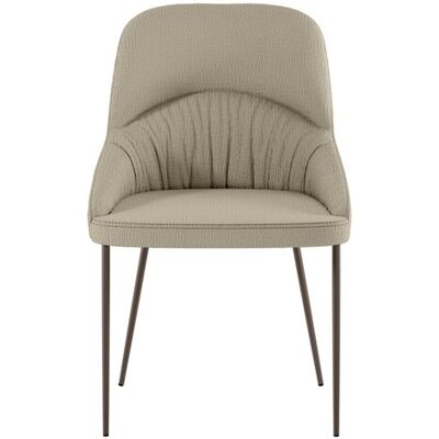 STONES Sedia Ginevra In Tessuto Easy-clean Color Beige E Struttura In Metallo Verniciato Bronzo - Design Minimalista E Raffinato Per Casa STONES Sedia Ginevra In Tessuto Easy-clean Color Beige E Struttura In Metallo Verniciato Bronzo - Design Minimalista E Raffinato Per Casa