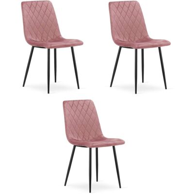 AKORD Leobert Sedia In Velluto Turin Rosa Elegante AKORD Leobert Sedia In Velluto Turin Rosa Elegante