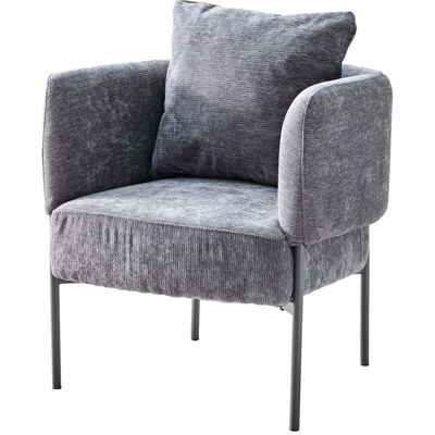 DIMO Poltroncina Dolly In Poliestere Grigio Con Gambe In Metallo – Sedia Design Moderna DIMO Poltroncina Dolly In Poliestere Grigio Con Gambe In Metallo – Sedia Design Moderna