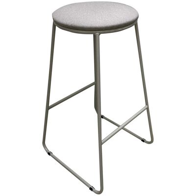 DIMO Sgabello Colby In Tessuto Beige Con Seduta Rotonda E Gambe In Metallo – Sgabello Design Moderno DIMO Sgabello Colby In Tessuto Beige Con Seduta Rotonda E Gambe In Metallo – Sgabello Design Moderno