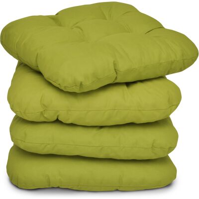 BEAUTISSU Lisa Set Di 4 Cuscini Da Sedia - 40x40x8 Cm - Cuscino Di Seduta Per Sedie Di Casa E Giardino, Imbottitura Comoda E Spessa Verde Mela - BEAUTISSU Lisa Set Di 4 Cuscini Da Sedia - 40x40x8 Cm - Cuscino Di Seduta Per Sedie Di Casa E Giardino, Imbottitura Comoda E Spessa Verde Mela -