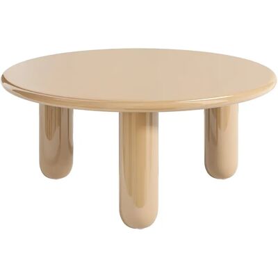 Unique Tavolino In Mdf Beige Laccato - Benesa Unique Tavolino In Mdf Beige Laccato - Benesa