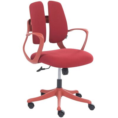 BELIANI Sedia Da Ufficio Girevole Moderna In Tessuto Con Schienale Reclinabile Rosso Orivo BELIANI Sedia Da Ufficio Girevole Moderna In Tessuto Con Schienale Reclinabile Rosso Orivo