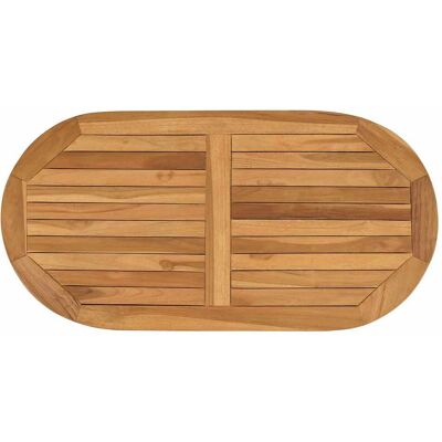 VIDAXL Piano Del Tavolo Ovale Legno Di Teak Solido Naturale VIDAXL Piano Del Tavolo Ovale Legno Di Teak Solido Naturale