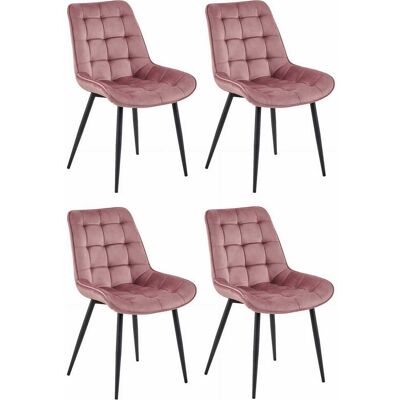 OEM Sedia Bera - Velluto Rosa Scuro / Gambe Nere X 4 OEM Sedia Bera - Velluto Rosa Scuro / Gambe Nere X 4