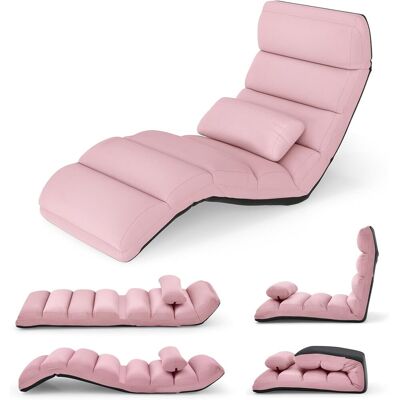 COSTWAY Sedia Pieghevole Da Pavimento Portatile,regolabile,per Rilassarsi Leggere,rosa COSTWAY Sedia Pieghevole Da Pavimento Portatile,regolabile,per Rilassarsi Leggere,rosa