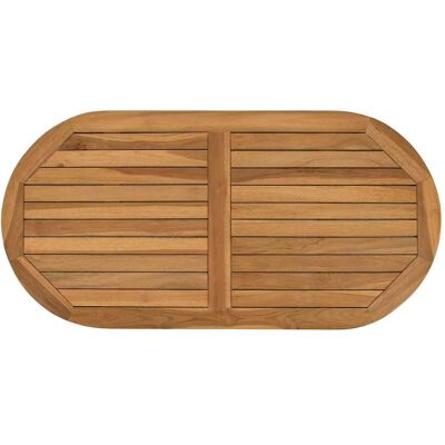 VIDAXL Piano Del Tavolo Ovale Legno Di Teak Solido Naturale VIDAXL Piano Del Tavolo Ovale Legno Di Teak Solido Naturale