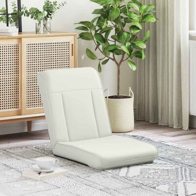 VIDAXL Sedia A Pavimento Regolabile Bianco Similpelle VIDAXL Sedia A Pavimento Regolabile Bianco Similpelle
