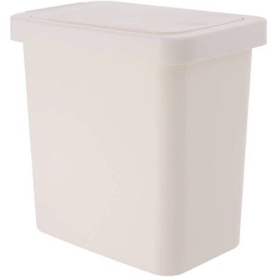 TENDANCE Cestino Rettangolare In Pp Con Coperchio 8l - Bianco - TENDANCE Cestino Rettangolare In Pp Con Coperchio 8l - Bianco -