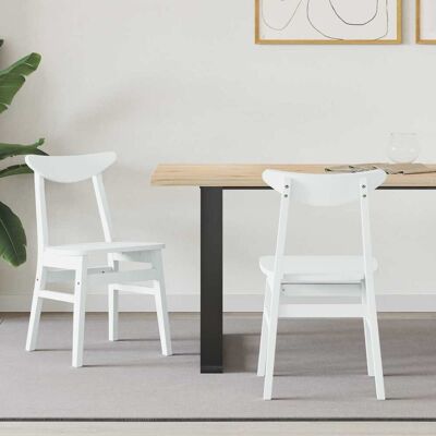 VIDAXL Sedie Da Pranzo 2 Pcs Bianco 42 X 47.5 X 81 Cm VIDAXL Sedie Da Pranzo 2 Pcs Bianco 42 X 47.5 X 81 Cm