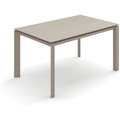 STONES Tavolo Allungabile Account 24, Top In Ceramica Sabbia Opaca, Struttura In Metallo Verniciato Tinta Sabbia, Dimensioni 140/220 Cm STONES Tavolo Allungabile Account 24, Top In Ceramica Sabbia Opaca, Struttura In Metallo Verniciato Tinta Sabbia, Dimensioni 140/220 Cm