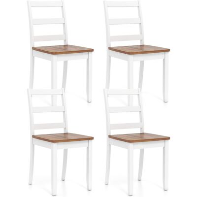 COSTWAY Set Di 2 Sedie Da Pranzo In Legno,portata 180 Kg,schienale Alto Curvo,40x40x85 Cm(4) COSTWAY Set Di 2 Sedie Da Pranzo In Legno,portata 180 Kg,schienale Alto Curvo,40x40x85 Cm(4)