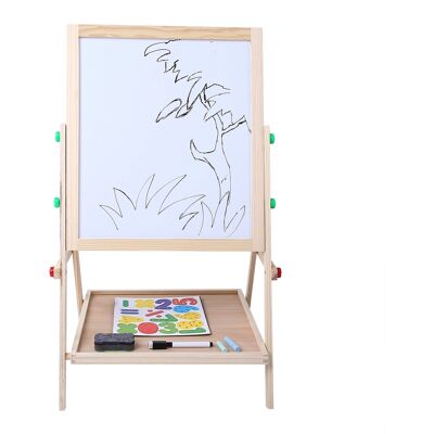 COOCHEER Lavagna In Legno 2 In 1 A Doppia Faccia Per Disegnare, Ideale Per Neonati E Bambini. COOCHEER Lavagna In Legno 2 In 1 A Doppia Faccia Per Disegnare, Ideale Per Neonati E Bambini.
