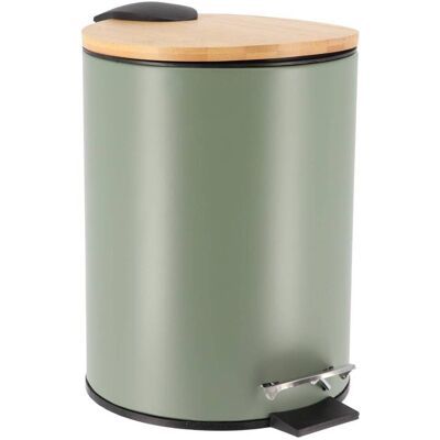 Generic - Tendance 2,5l - Khaki - Metal-Bamboo - Bidone Generic - Tendance 2,5l - Khaki - Metal-Bamboo - Bidone
