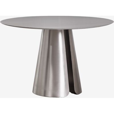 SKLUM Tavolo Da Pranzo Rotondo Ø120 Cm In Acciaio Inox Baelor SKLUM Tavolo Da Pranzo Rotondo Ø120 Cm In Acciaio Inox Baelor